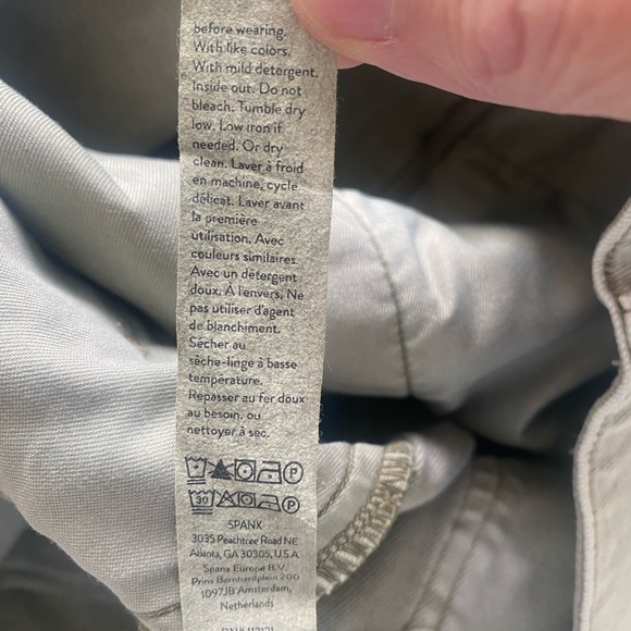 SPANX Light Green Wide Leg Cropped Utility Pants - Picture 6 of 11